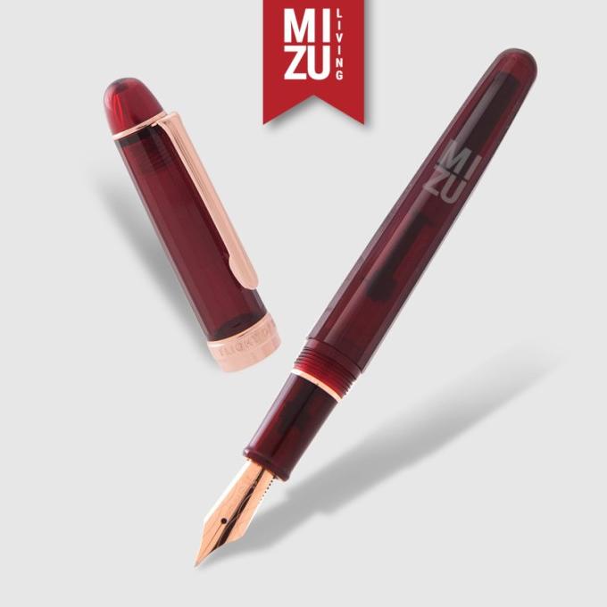 

NATAMI Inception Rose Gold Fountain Pen Jewelry Grade 16 Facet Cut - BURGUNDY Red ---Terbaru---