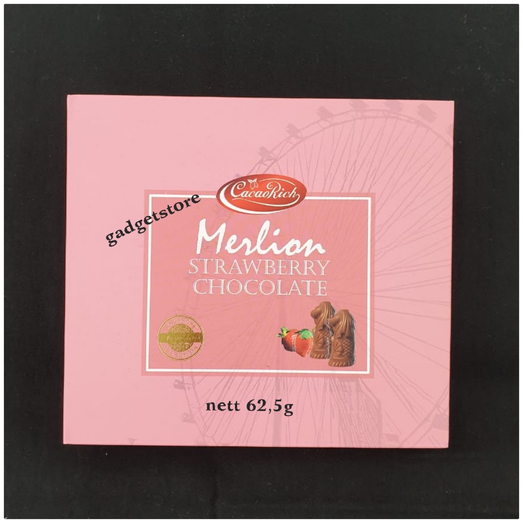 

Coklat merlion Compound Susu rasa strawberry 62.5g