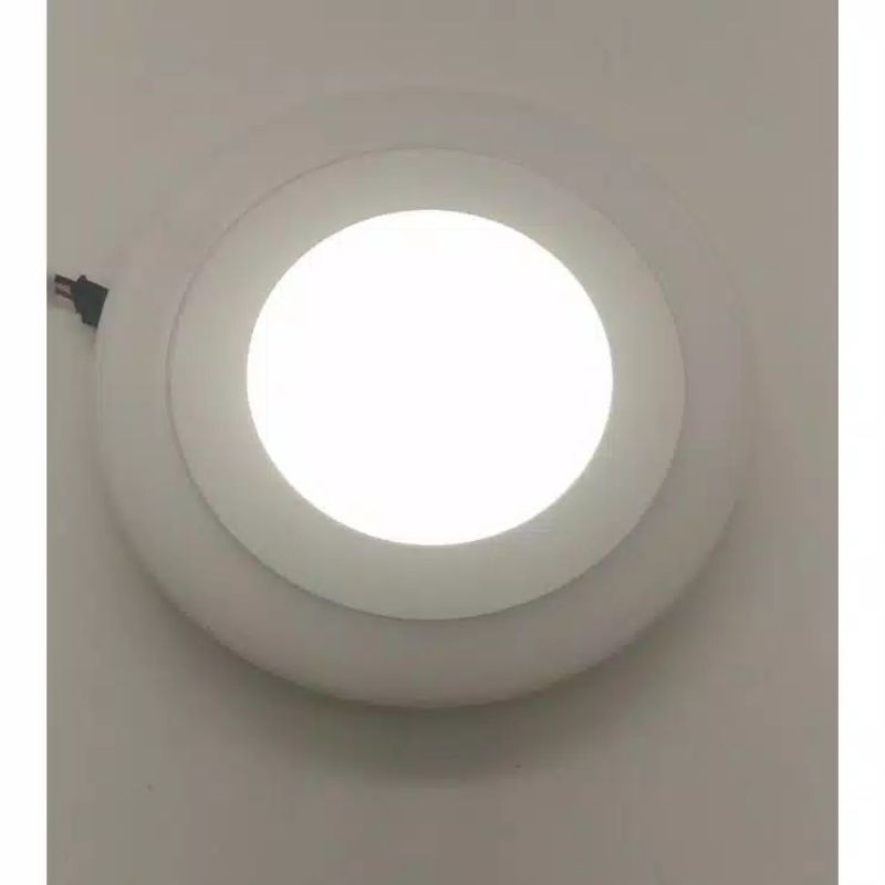 LAMPU LED PANEL BULAT 6W PUTIH+3W KUNING