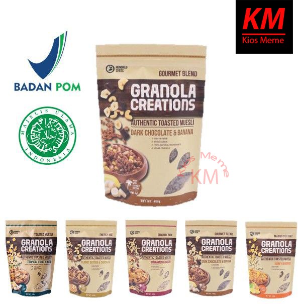 

Granola Creations /Healthy Granola 400gr HALAL-Dark Chocolate & Banana