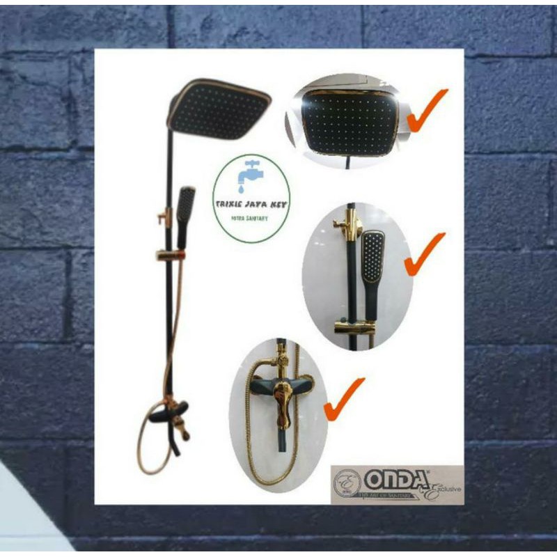 Rain Shower Onda Exclusive RS11B/Shower Column Panas Dingin