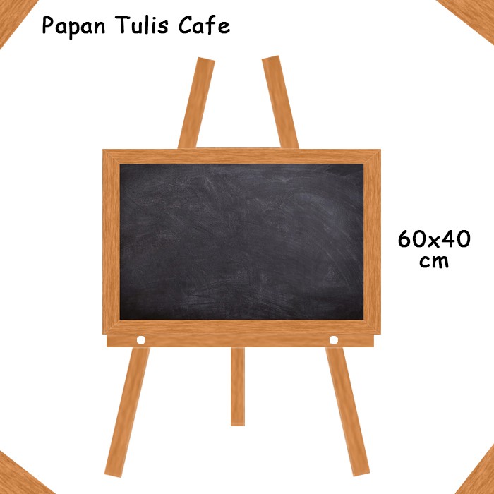 

Paket Papan Tulis Hitam dan Stand Untuk Wedding Cafe Ukuran 40x60cm