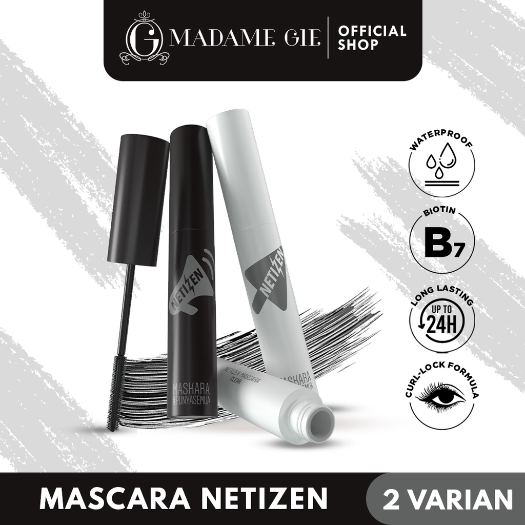 Madame Gie Mascara Netizen Make Up Maskara Tahan Air Tidak Menggumpal - Black