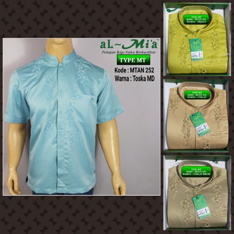 BAJU KOKO AL MIA MT PENDEK KOKO AL MIA LEBARAN ORIGINAL MODEL TERBARU KOKO ATASAN BEST SELLER