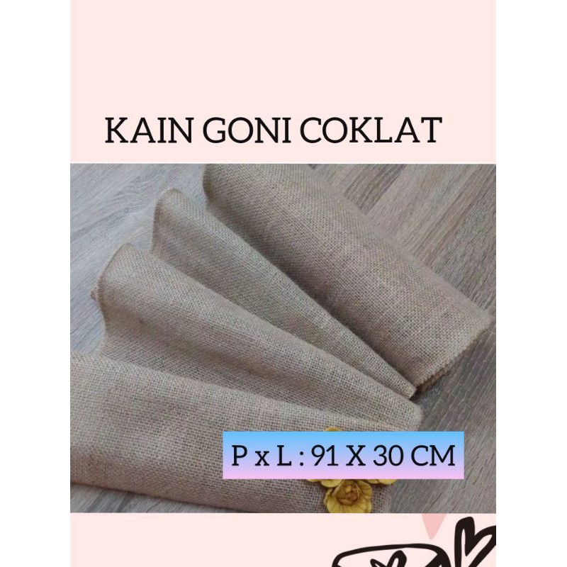 ECER -BERBAGAI UKURAN | KAIN GONI NATURAL BROWN  | KAIN BURLAP | BAHAN MAHAR &amp; CRAFT