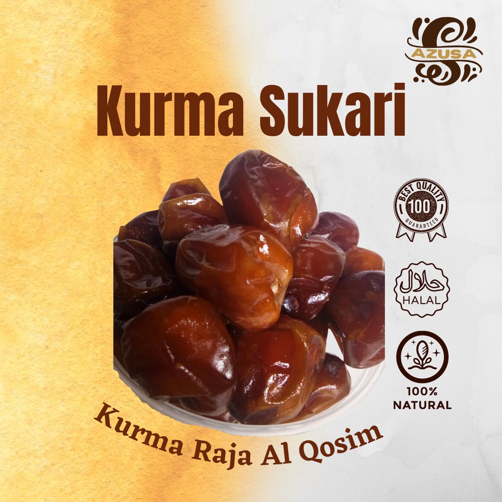 

Kurma Sukari Raja Al Qosim 500 gram/ Kurma Manis Legit/ Kurma Sukari Al-Qaseem