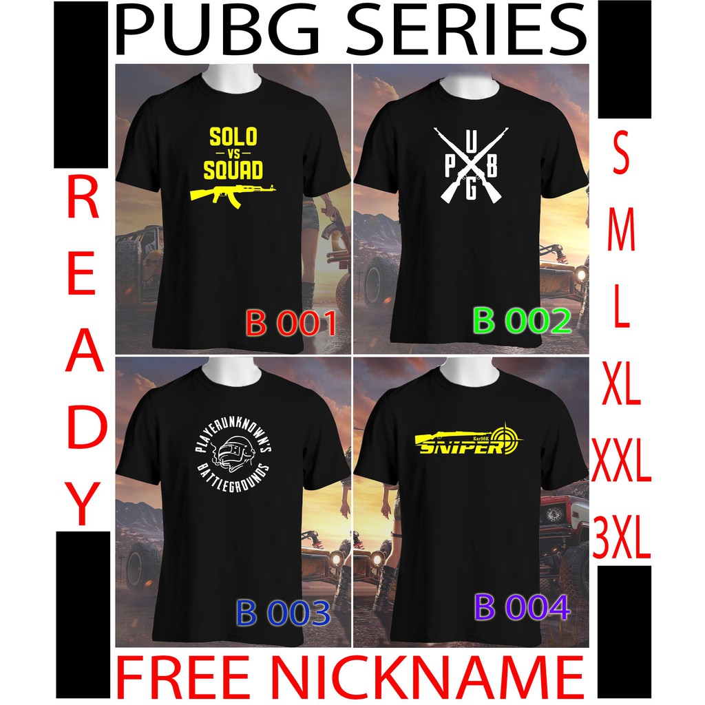 KAOS PUBG FREE NICKNAME Shopee Indonesia