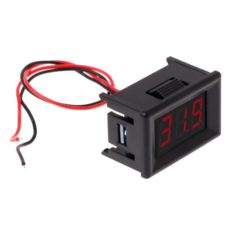 Voltmeter volt meter Digital 2 Kabel 0.36 DC 4.5V to 30V Merah Red