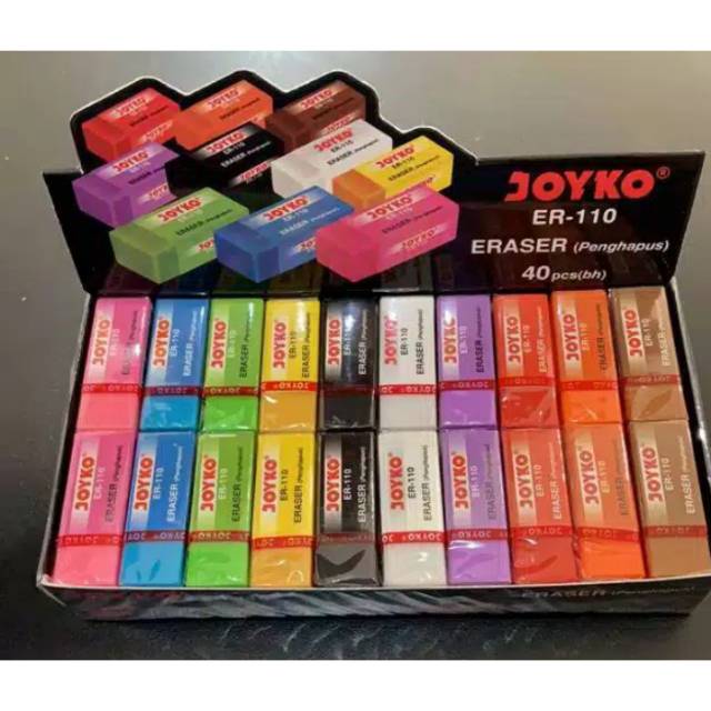 

Penghapus/stip joyko er 110-10 warna isi 40 pcs