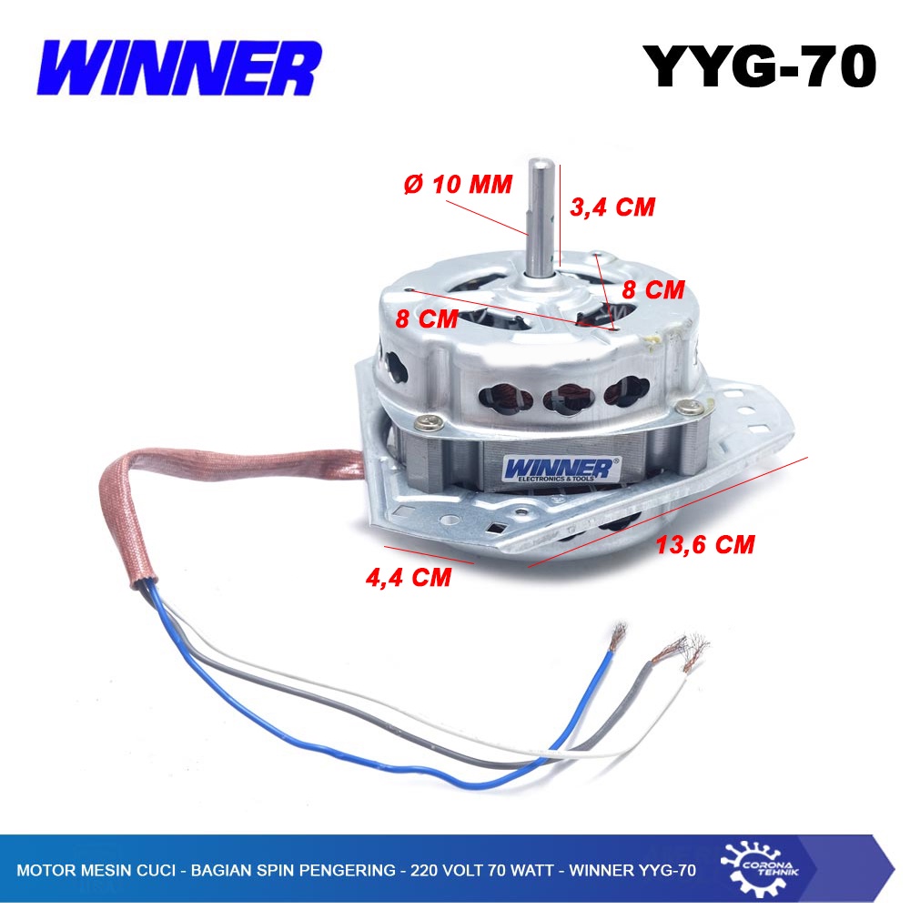 Winner - Motor Mesin Cuci - Bagian Spin Pengering - 220 Volt 70 Watt