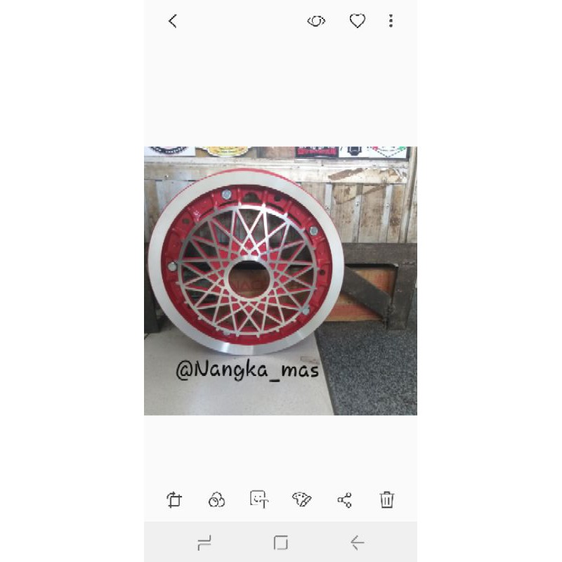 velg blower vespa r10 bintang warna merah