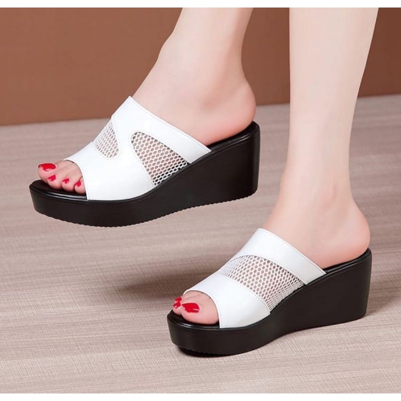 ABBUSHOES Af 48 wedges sandal jaring milano sol karet  7cm