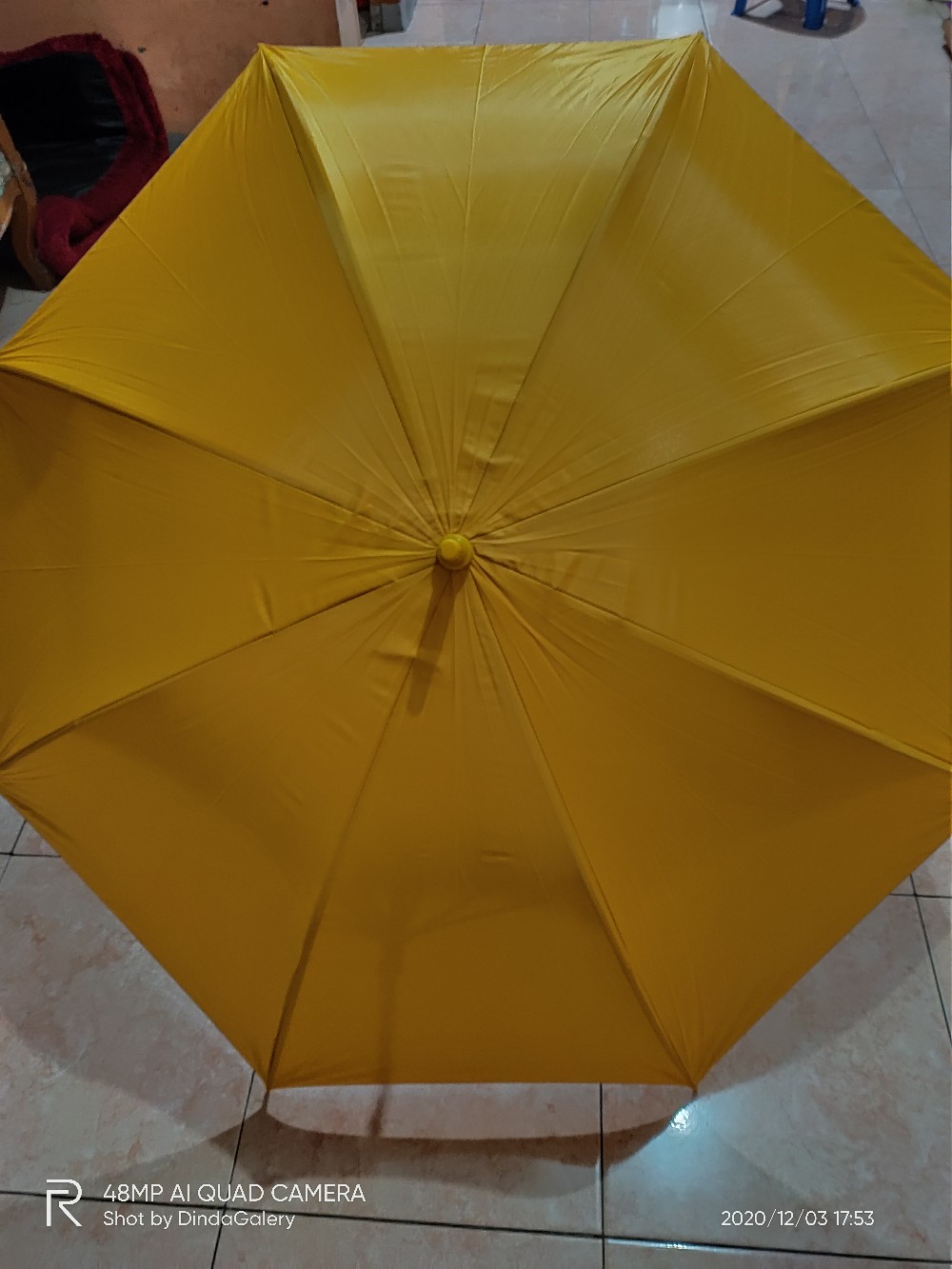 Payung Golf Polos Kuning Yellow Besar Sablon Promosi Partai