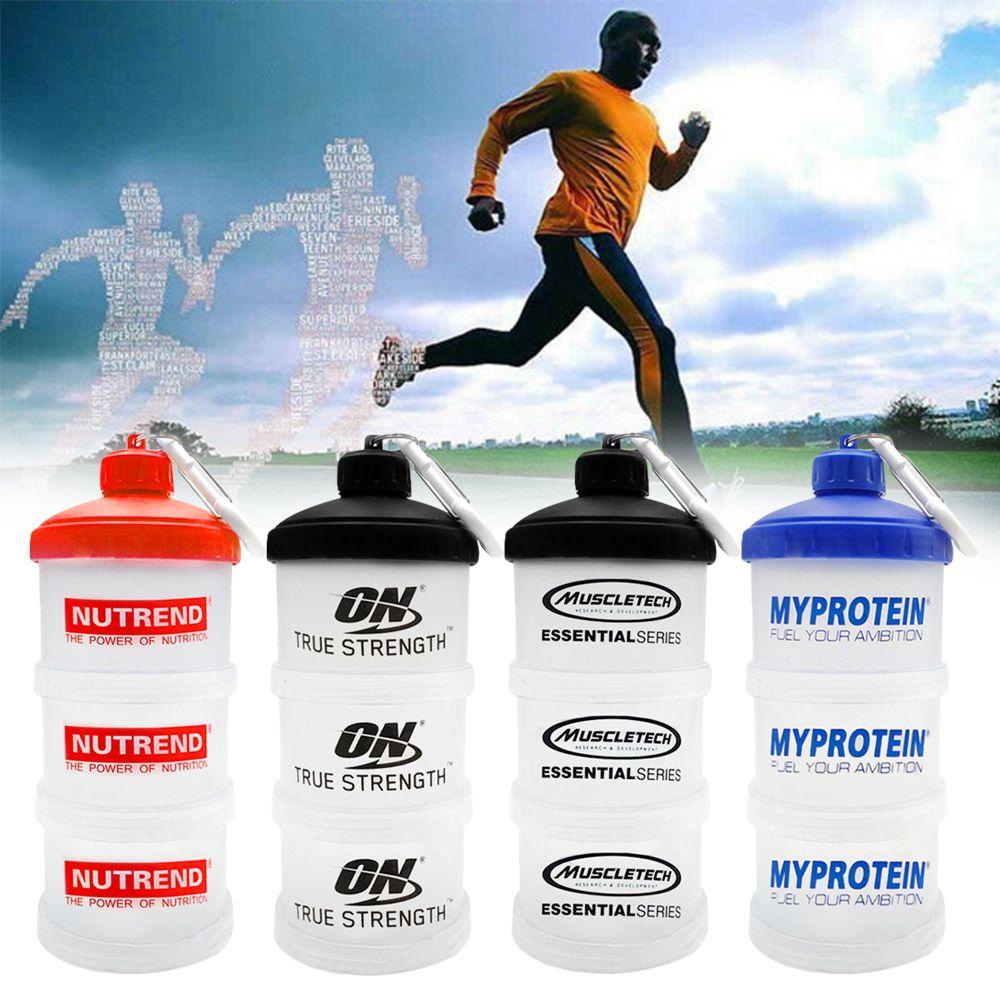 Botol Bubuk Protein Nanas Wadah Penyimpanan Nutrisi Mini Fitness Kotak Suplemen Water Bottle