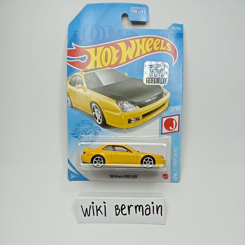 Hot Wheels 98 Honda Prelude Kuning Factory Sealed crack