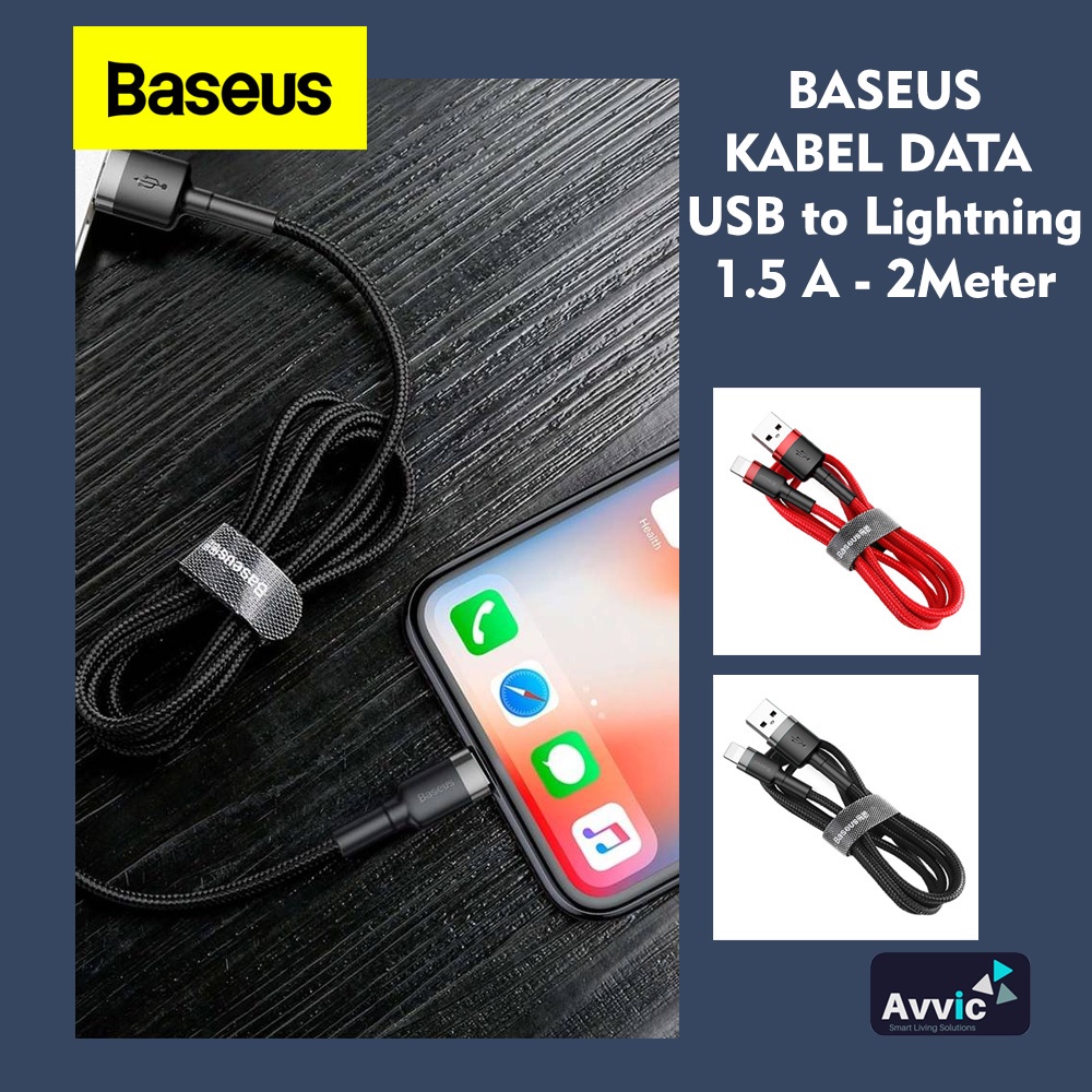 BASEUS Kabel Data Cafule Cable USB for Lightning Fast Charger 1.5A 2M