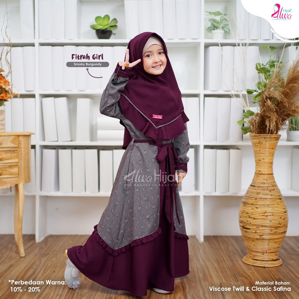 Gamis Family Muslim Couple Lebaran. Sarimbit Fitrah Family - Alwa Hijab (Ready Stock)