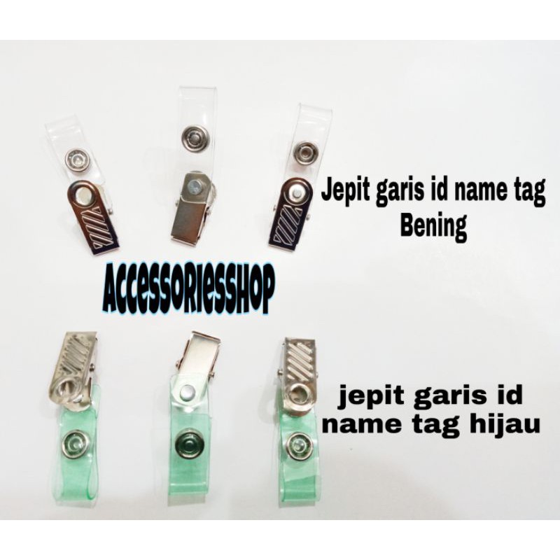 

Jepit garis nikel jepit buaya jepitan id card name tag-1pcs
