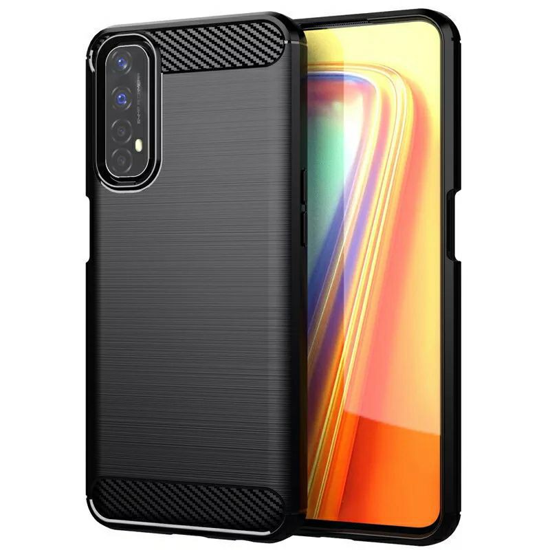 Case Carbon Fiber OPPO Reno 4 / Reno 4 Pro / Reno 5 Rugged Armor Back Cover Case