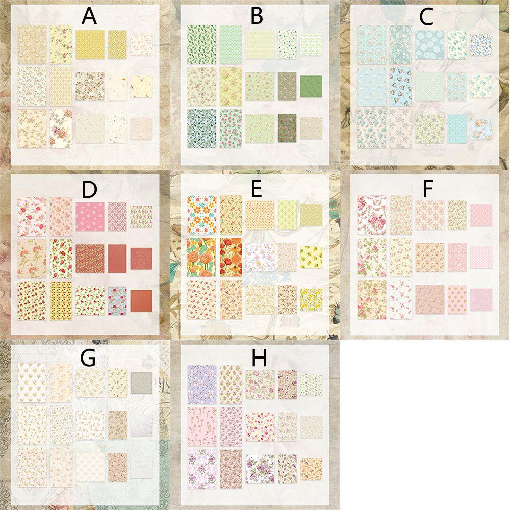 Solighter 30Sheets Bahan Paper Diary Album Scrapbooking Vintage Flower Town Series