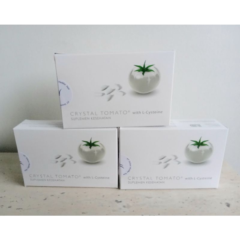 Crystal Tomato  with L Cysteine Whitening Supplement isi 30 tablet ORIGINAL BPOM