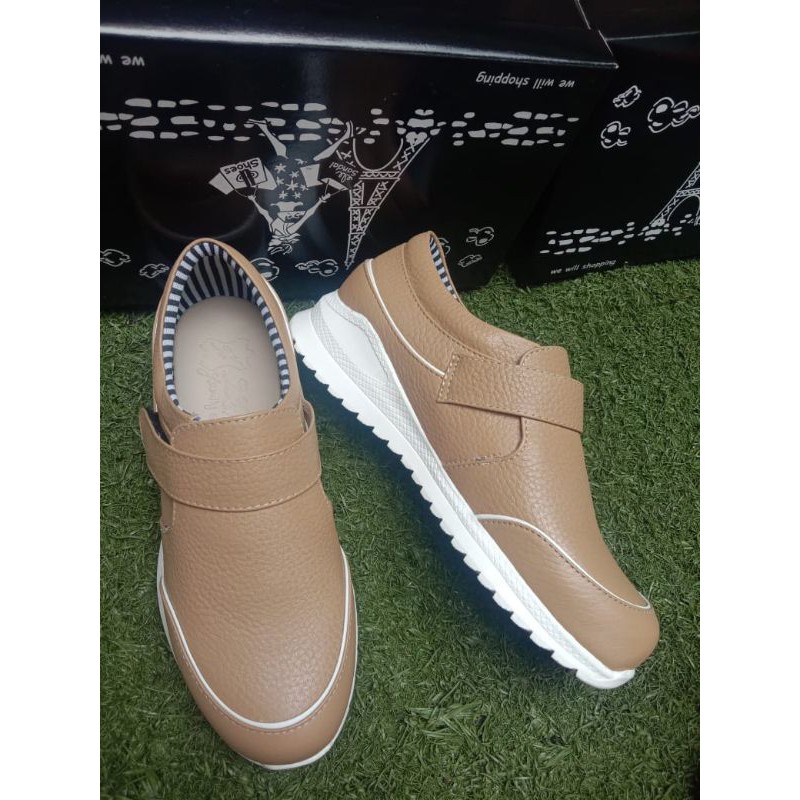 sepatu kulit wanita sneakers Garut asli kulit sapi handmade