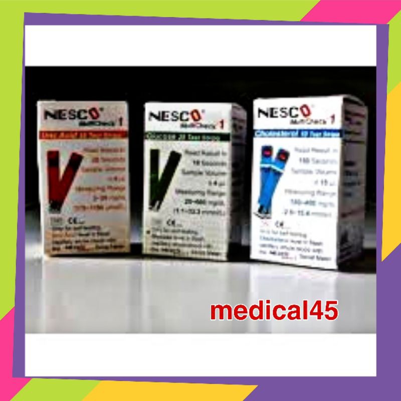 Paket Lengkap Strip NESCO Gula darah + asam urat + kolesterol