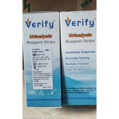 Verify urinalysis 10 parameter / test urine reagent strip 10PE / VERIFY 10 PARAMETER