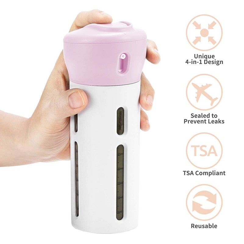 BOTOL TRAVEL 4 In 1 Dispenser Shampo Sabun Hand Sanitizer