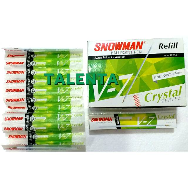 Isi Pulpen/Isi Ulang Pen/Refill Pen Snowman V7 Grosir (12 pc)