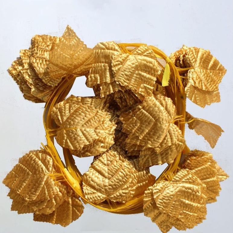 [Terlaris Today] [12 PCS] Daun Anggur Gold / Daun warna emas / Daun Rambat Lusinan