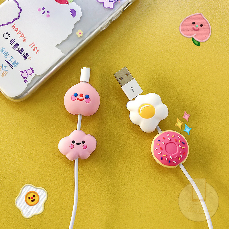 Pelindung Kabel Data / Charger / Earphone Bentuk Kartun Lucu