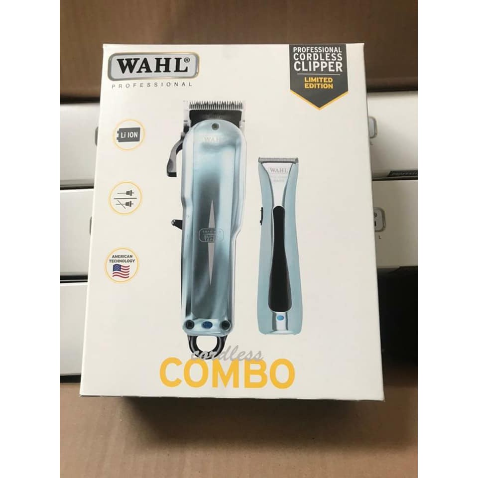 WAHL CLIPPER PACIFIC BLU COMBO / WAHL SUPER TAPER & BERET CORDLESS COMBO