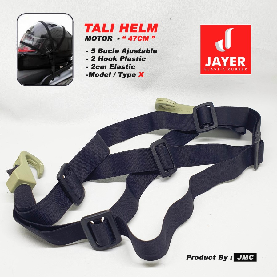 Tali Helm Motor pipih 4 Line Elastic Adjustable