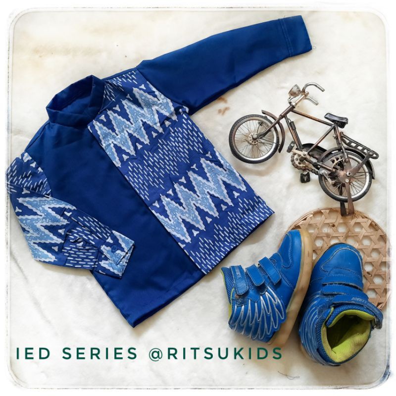 Kemko kemeja batik anak tangan panjang