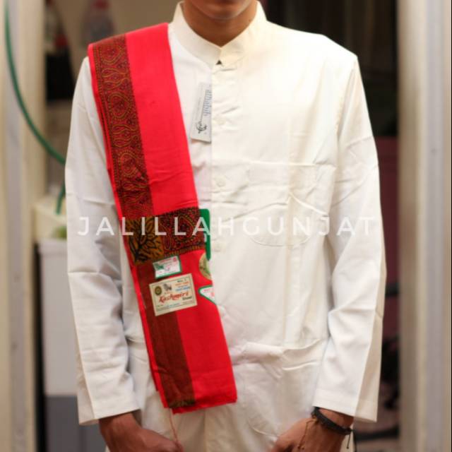 Sorban kasmiri made in india-sorban kasmiri original shawl merah cabe