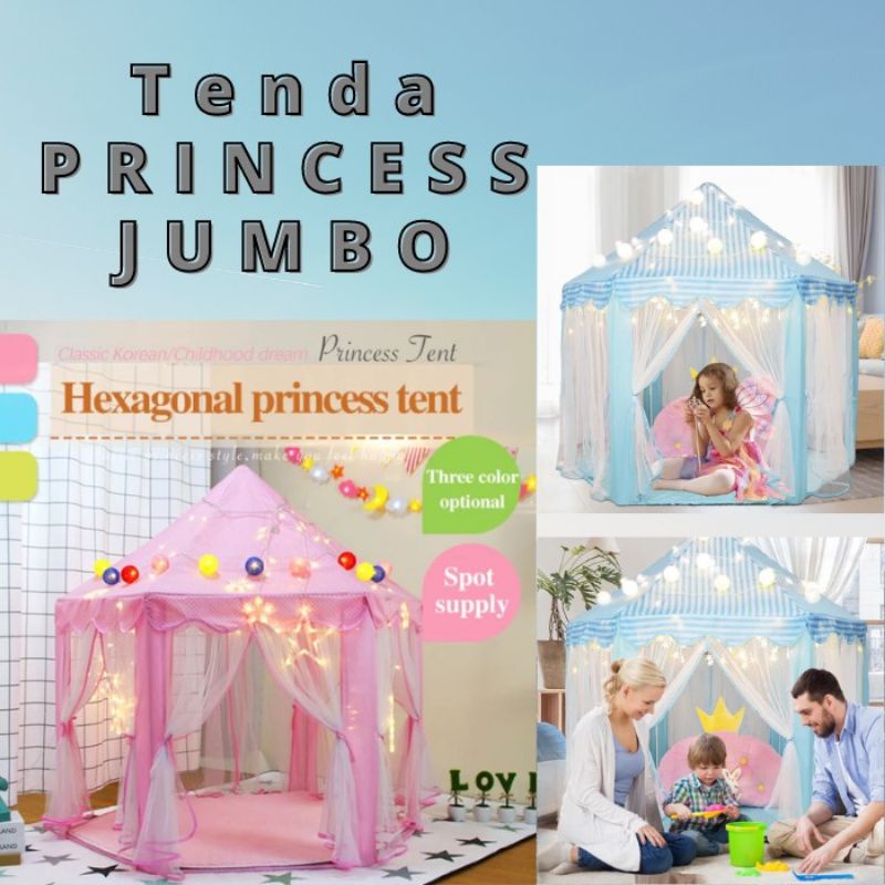 Tenda Anak Rumah Rumahan Princess Castle Castel Jumbo Besar - Mainan Anak Tenda Portable Murah