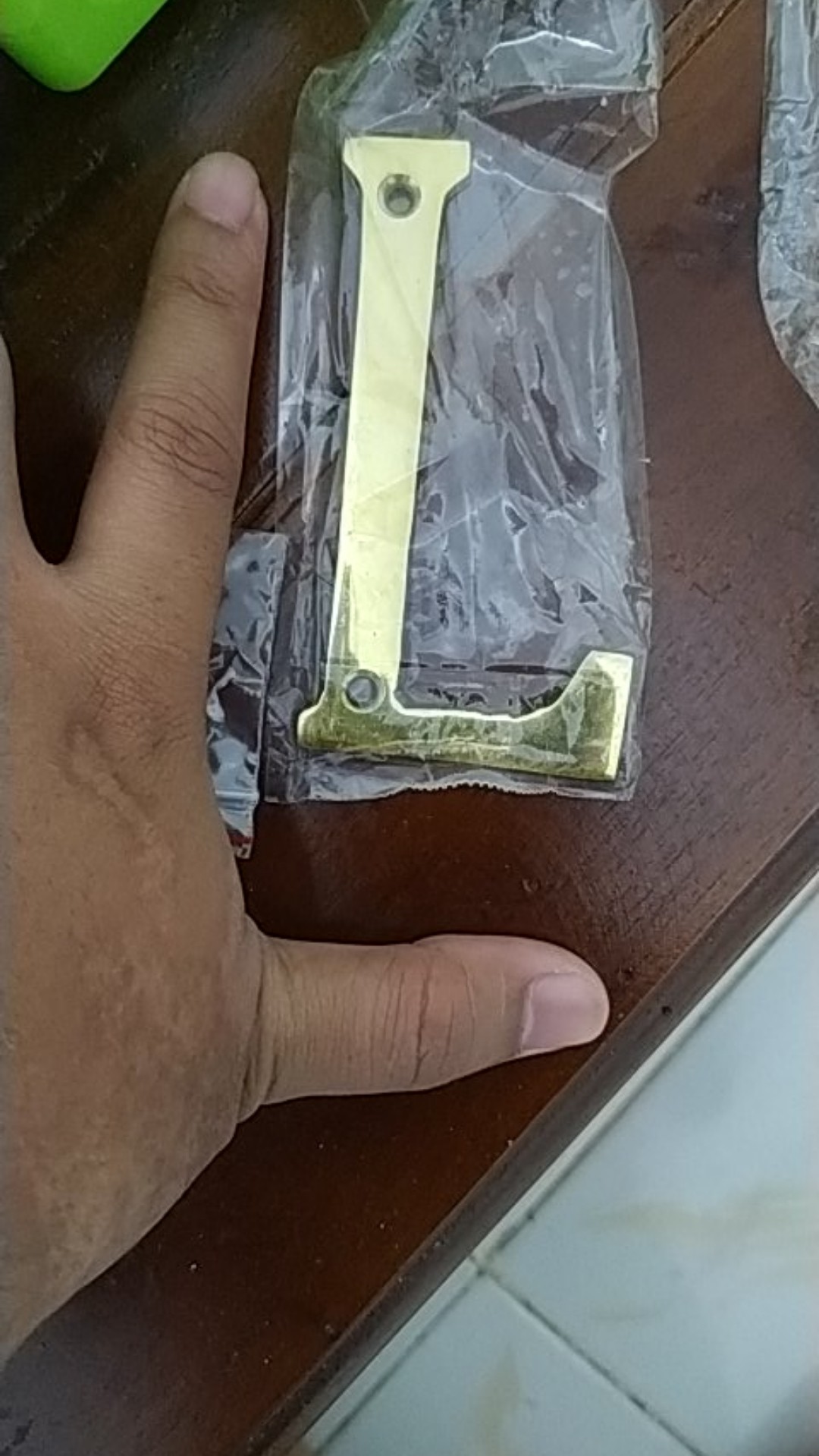 Nomor Rumah Kuningan L Tinggi 10 Cm Classic Antique Huruf L Angka Nomer Angka Huruf Rumah Dekorasi