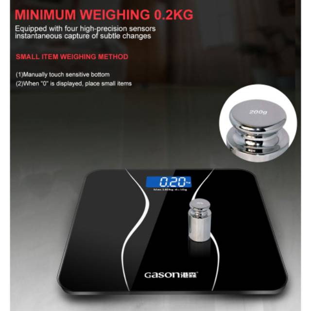 Taffware Digipounds Gason Timbangan Badan Elektronik 180kg - A2 - Black