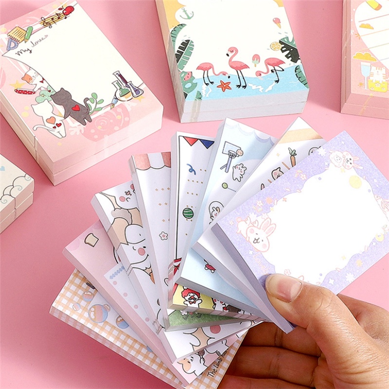 Magic789 Cute Cartoon Rabbit Short Sticky Note Message Paper Self-Stick Memo Pads for School Office