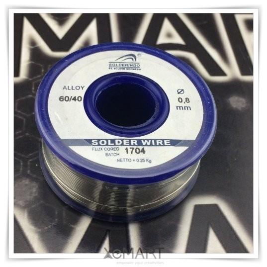 Timah Solder Timah Kawat 0.8Mm Alloy Snpb 60-40 Solder Wire 0.25Kg Solderindo