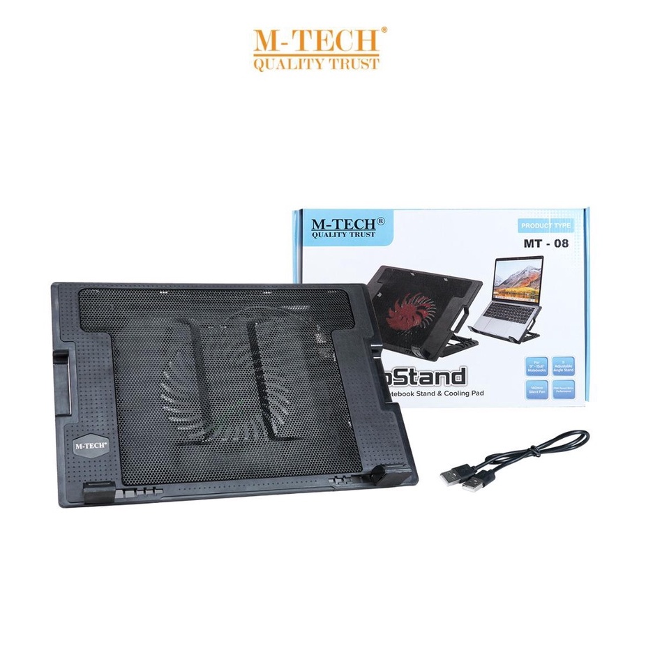 M-Tech Original Ergostand MT-08 Cooling Pad Kipas Pendingin Laptop