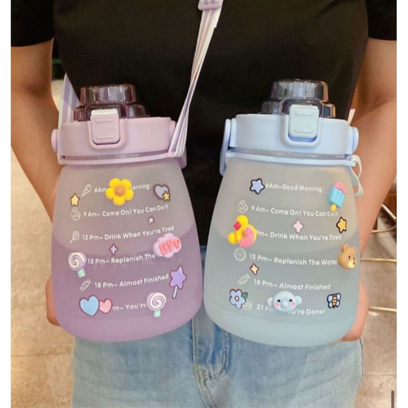 ASLI ORI BOTOL MINUM MOTIVASI 1400 ml/ BOTOL MINUM MOTIVASI 1.4L/ BOTOL ANAK/ BOTOL PENDANDA WAKTU/ BOTOL BIG BELLY/ BOTOL ANAK ANAK SOFT