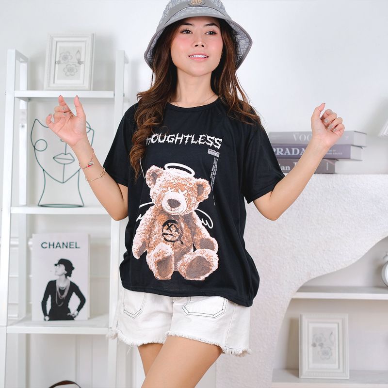 KAOS OVERSIZE THOUGHTLESS BEAR-KAOS MURAH