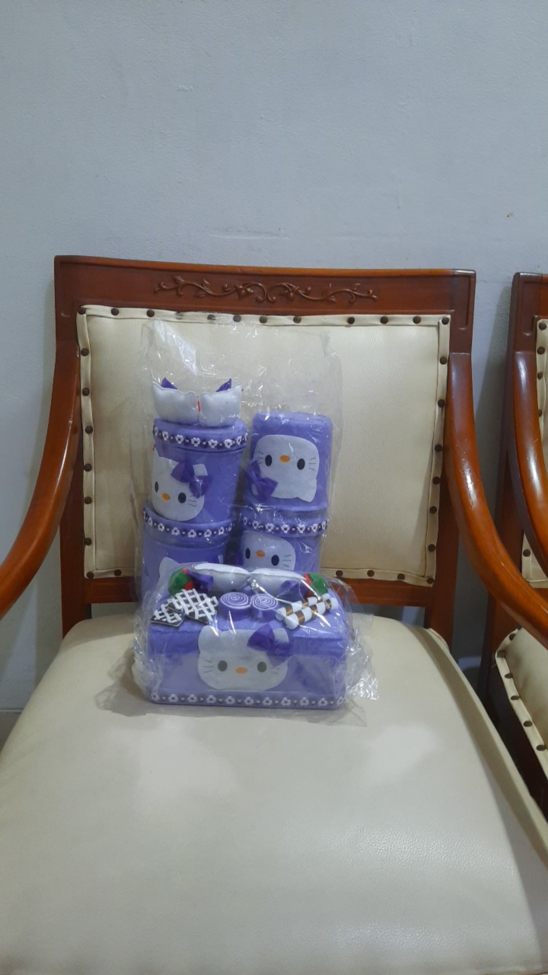 Set Toples Lebaran Hello Kitty Ungu/ Toples Lebaran Murah/ Toples Hias Termurah/ Toples Flanel