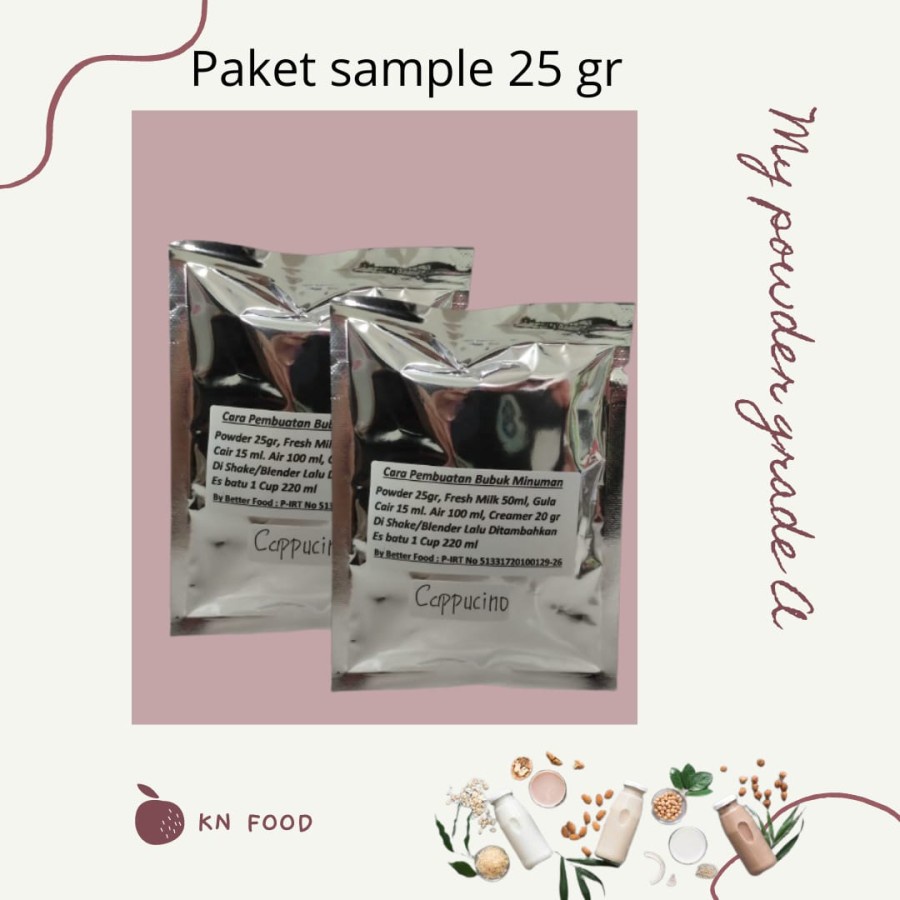 

Paket Sampel 25 Gram My Powder Grade A Rasa Cappucino