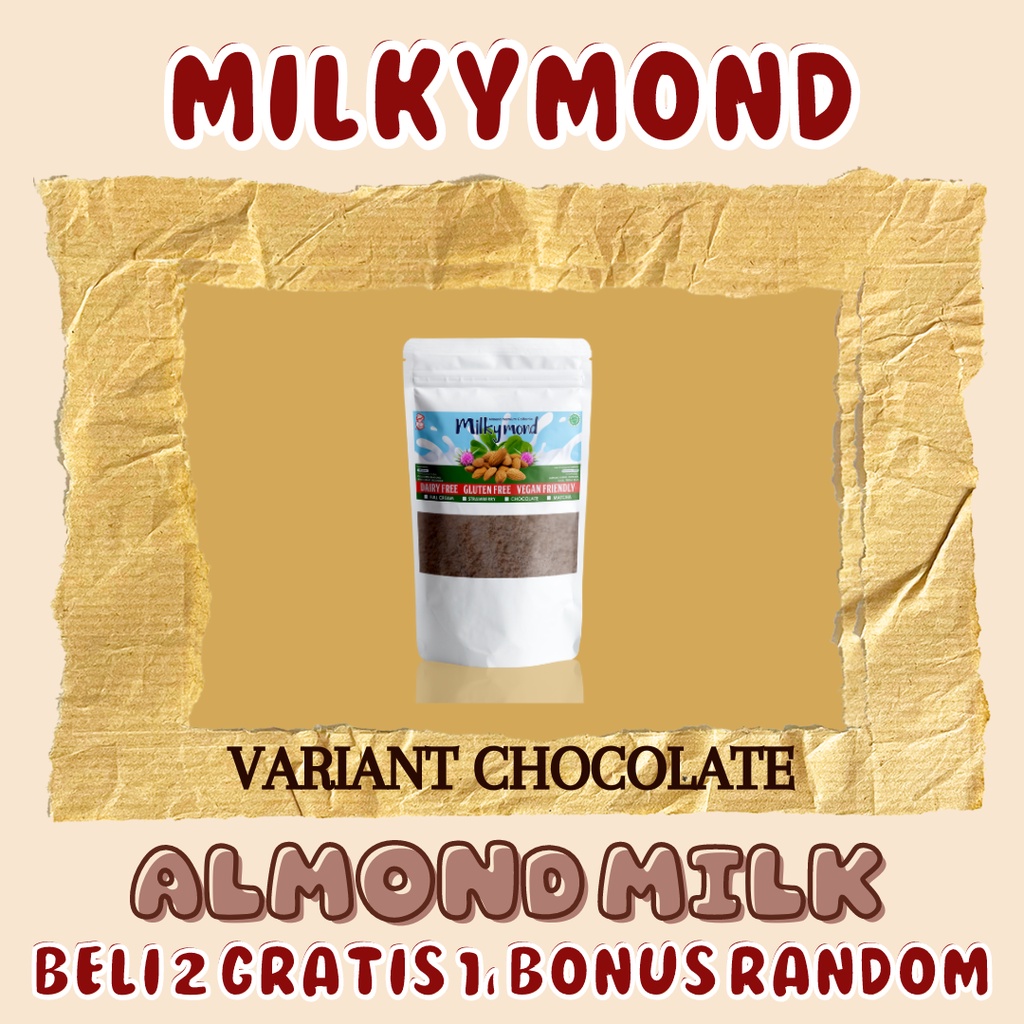 [BUY 2 GET 1 FREE] Susu Almond Premium MILKYMOND Milky Almond 180 Gram Variant 14 Rasa Chocolate