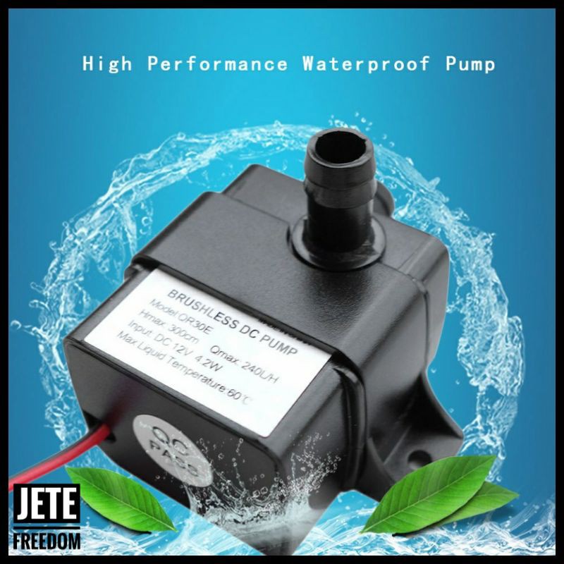 Mesin Pompa Air Aquarium Mini Ikan Ultra Quiet Submersible Pump Akuarium Fish Tank Dc 12v 4.2w Kuat