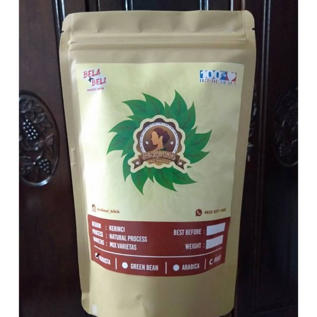 

Kopi Robusta Green Bean Kerinci 250 gr