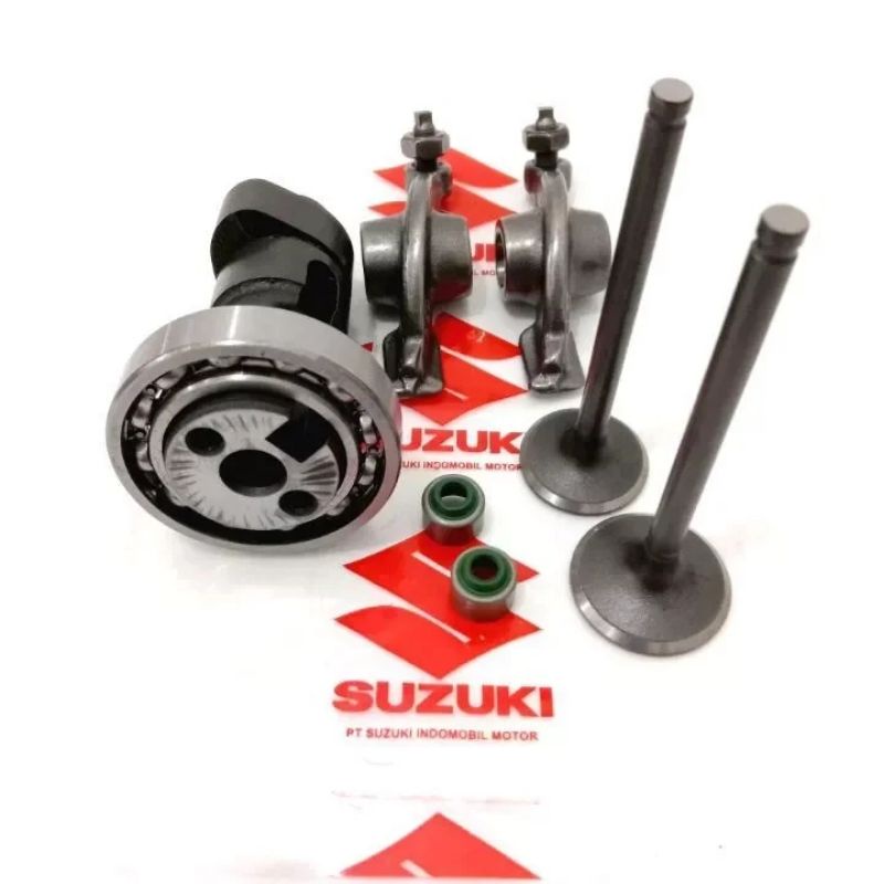 Noken as + pelatuk klep + payung klep + seal klep Shogun 125 SP, shogun 125 RR